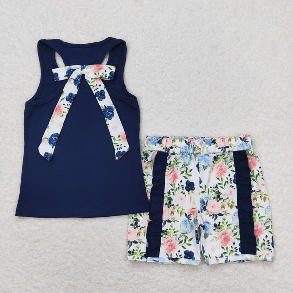 GSSO1062 RTS baby girl clothes floral toddler girl summer outfits