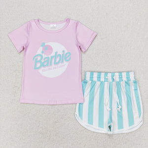 GSSO1168 RTS baby girl clothes pink toddler girl summer outfit