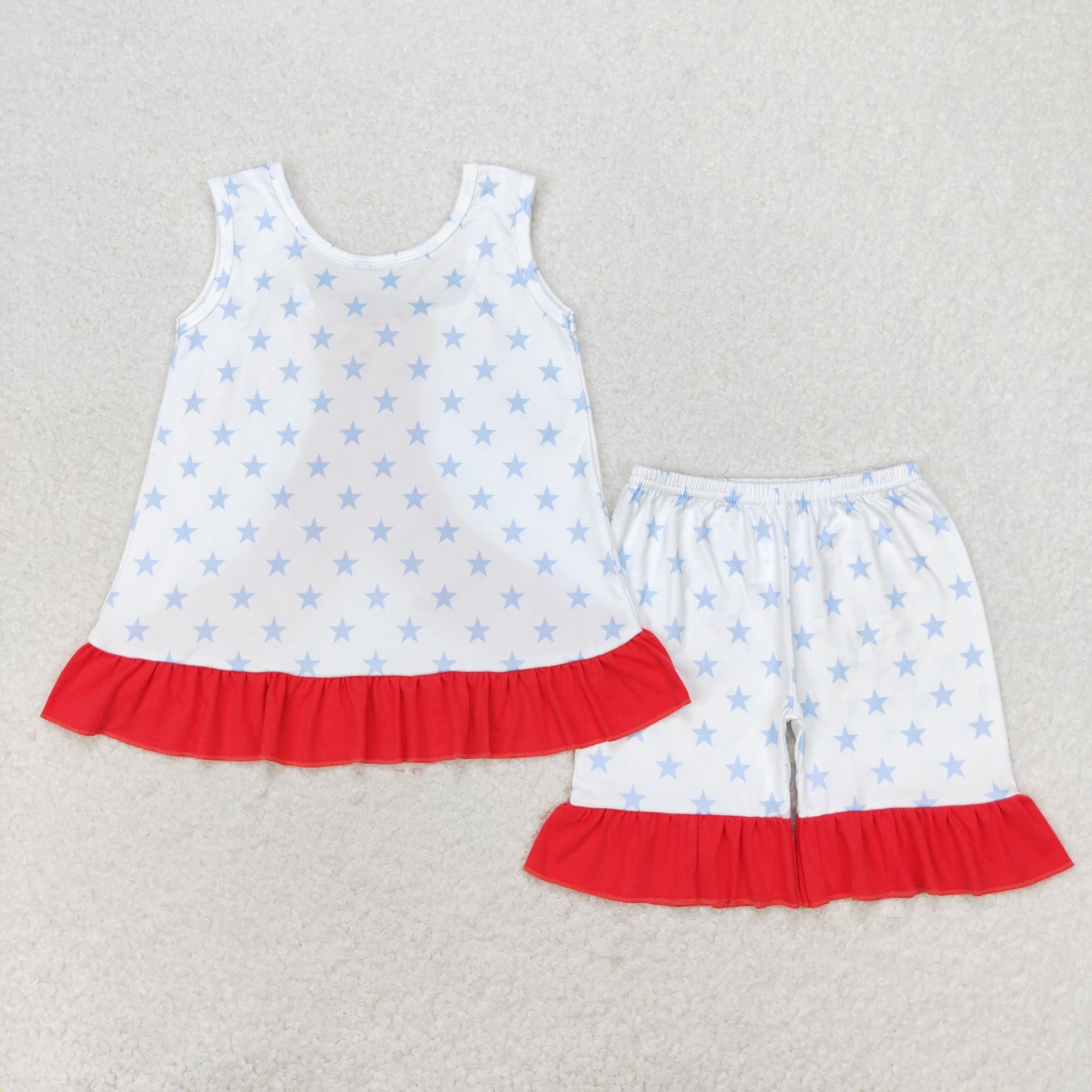 GSSO1217  RTS baby girl clothes patriotic toddler girl summer outfit