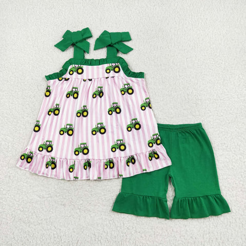 GSSO1222 RTS baby girl clothes  truck toddler girl summer outfit