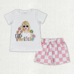 GSSO1428 RTS baby girl clothes little sister girl summer outfit singer 1989 outfit(12-18M to 14-16T)