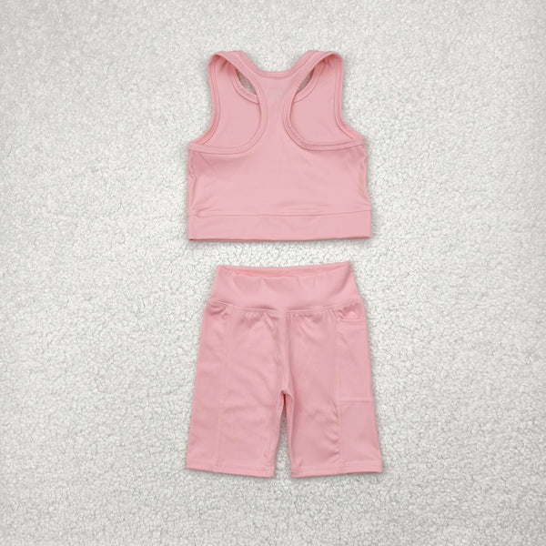 RTS girl clothes colorful toddler girl yoga summer outfit atheletic clothes