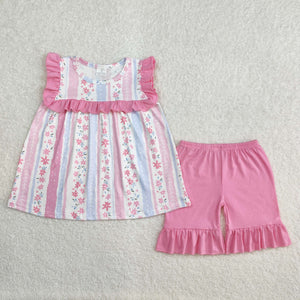 GSSO2012 RTS  girl clothes floral girl summer outfit