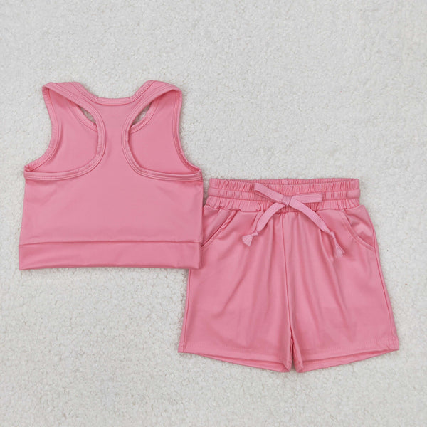 RTS girl clothes colorful toddler girl yoga summer outfit atheletic clothes 2