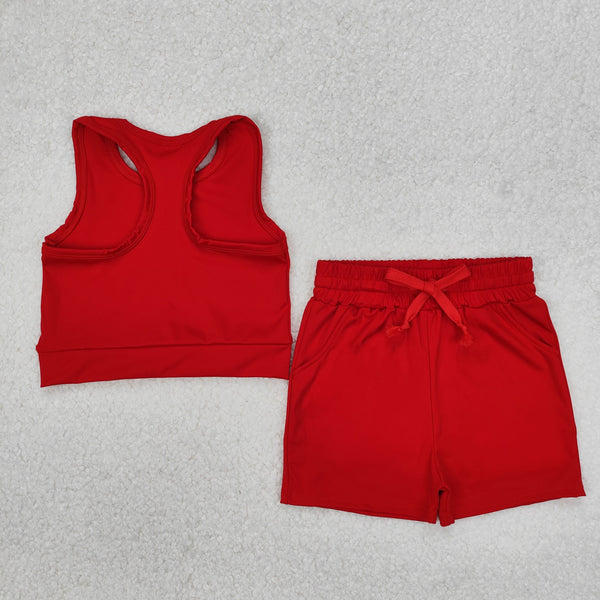 RTS girl clothes colorful toddler girl yoga summer outfit atheletic clothes 2