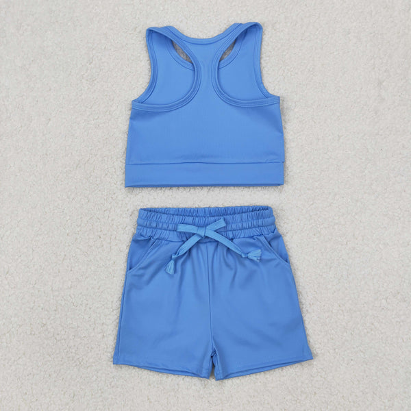 RTS girl clothes colorful toddler girl yoga summer outfit atheletic clothes 2