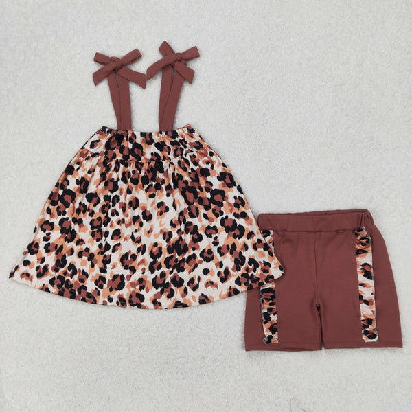 RTS girl summer matching clothes leopard girl summer clothes