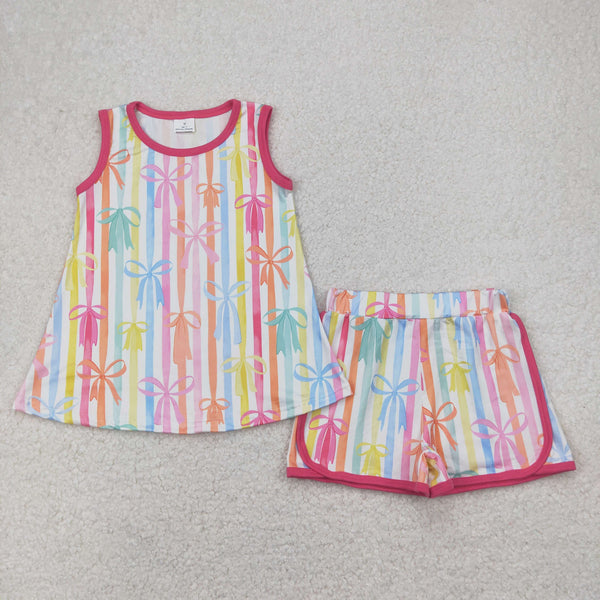 RTS toddler clothes matching clothing bows kids summer  clothing