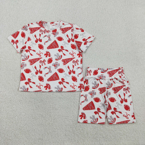 GSSO2727 RTS baby girl clothes go team toddler girl summer outfit