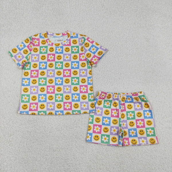 GSSO2864 RTS girl clothes smile toddler girl summer outfit