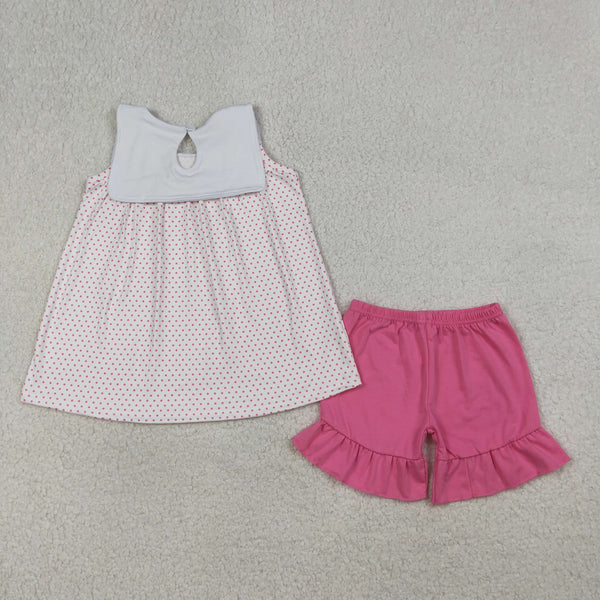 GSSO3019 RTS baby girl clothes cross embroidery toddler girl easter summer outfit