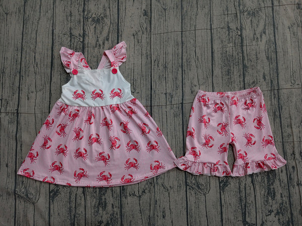 GSSO3066 pre-order kids clothes crab clothes girl summer shorts set-real pic 2026.4.8