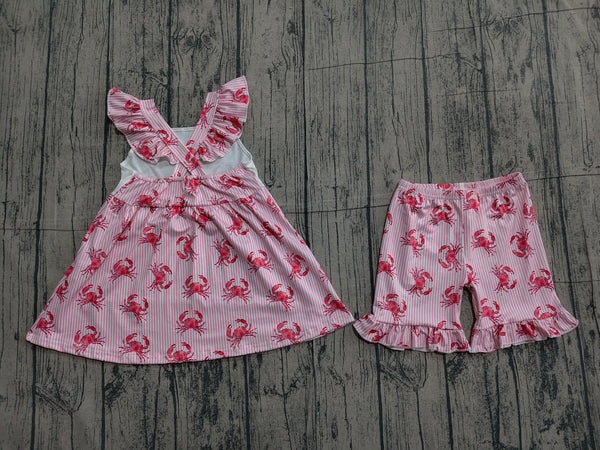 GSSO3066 pre-order kids clothes crab clothes girl summer shorts set-real pic 2026.4.8