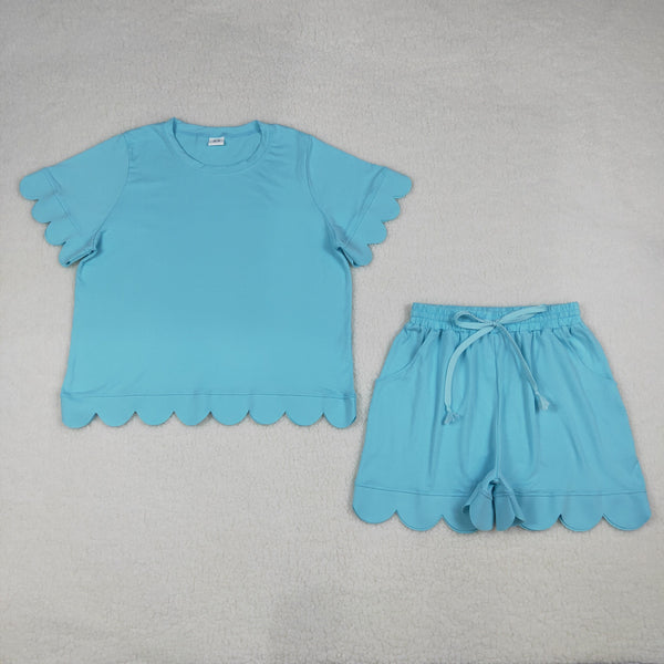 RTS Matching Adult clothes solid color print clothing mommy summer clothes-2026.4.11
