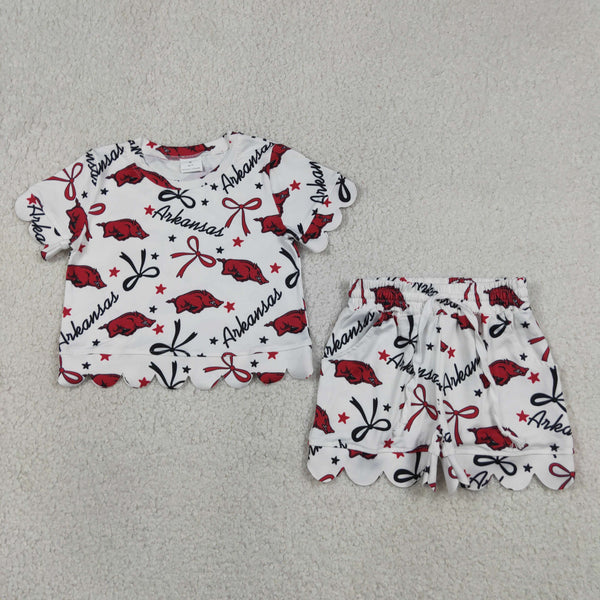 RTS Matching Clothing toddler clothes state print set girls summer clothing-2026.7.23