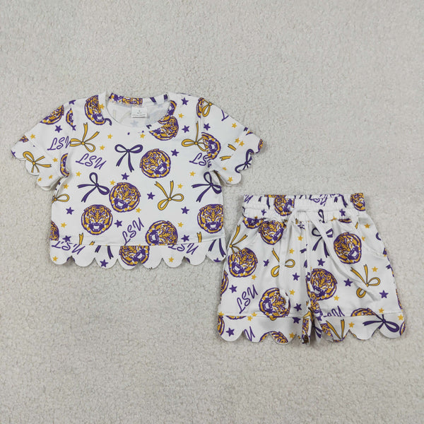 RTS Matching Clothing toddler clothes state print set girls summer clothing-2026.7.23