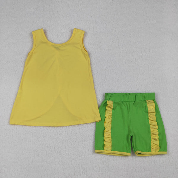 GSSO3464 RTS kids clothes bows girl summer outfit  clothing set summer shorts set