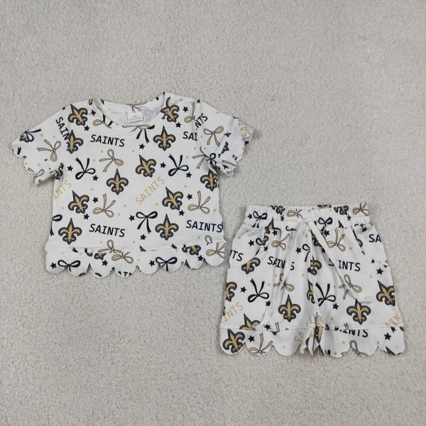 RTS Matching Clothing toddler clothes state print set girls summer clothing-2026.7.23