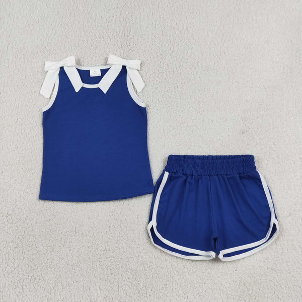RTS GSSO3824  baby girl clothes cotton toddler girl summer outfit girl summer shorts set
