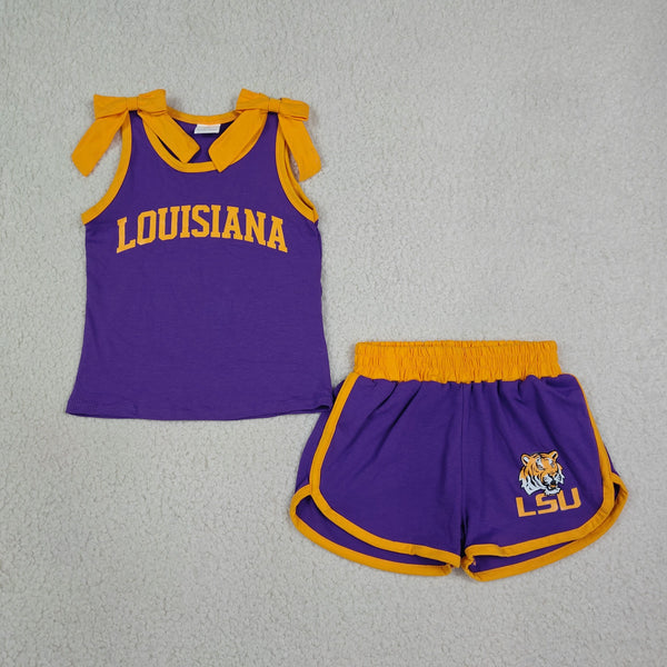 RTS GSSO3832 baby girl clothes cotton +vinyl toddler girl summer outfit summer shorts set