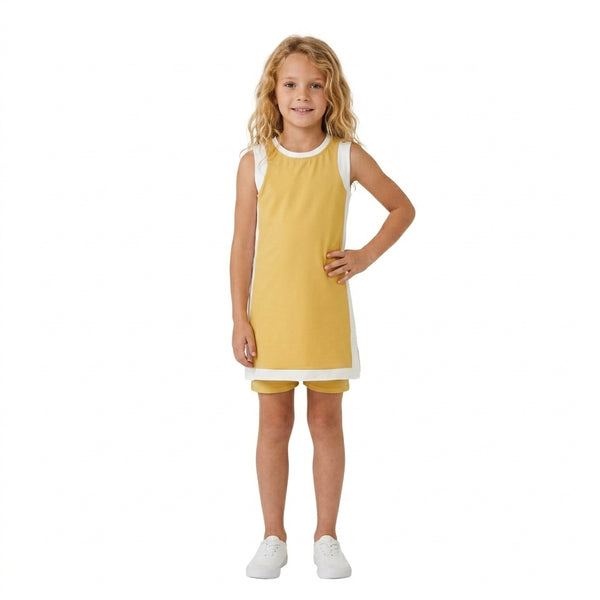 RTS SS0959 toddler girl clothes solid yellow yoga shorts summer bottom sports clothing