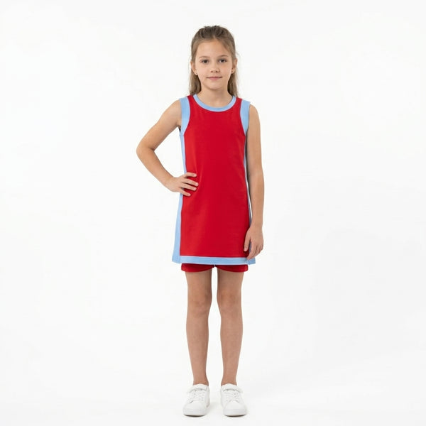 RTS GSSO3846 toddler girl yoga clothes sleeveless shorts outfit sports clothing set