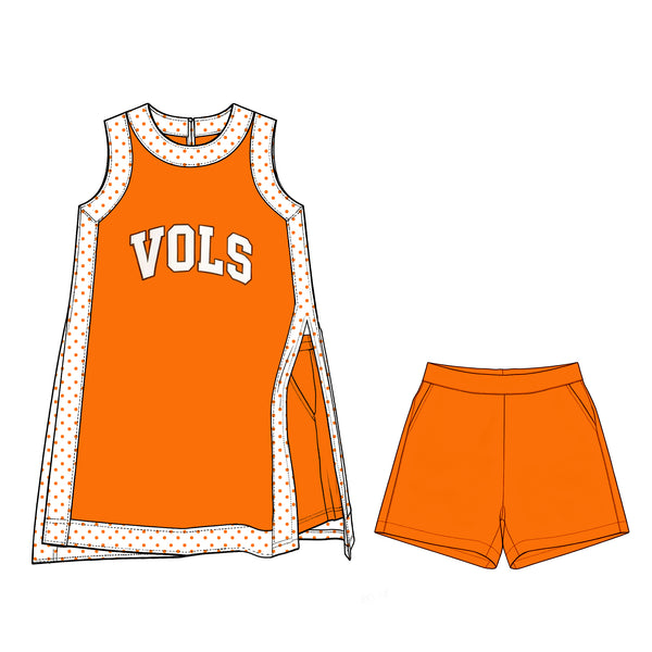 MOQ：5pcs GSSO3852 pre-order  toddler girl clothes girl sports clothes summer shorts set-2026.7.25