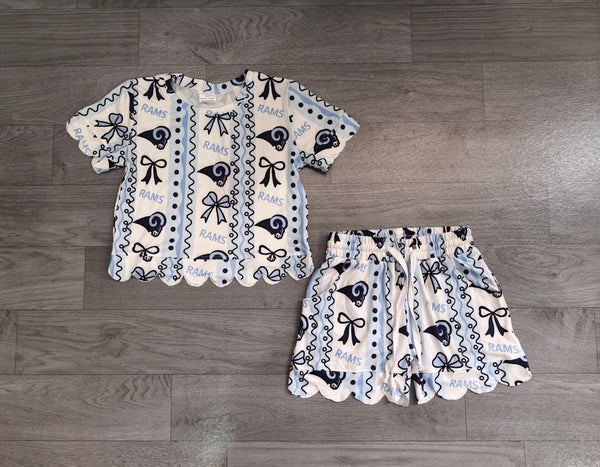 no MOQ GSSO3853 pre-order baby girl clothes blue print toddler girl summer outfit-real pic 2026.8.12