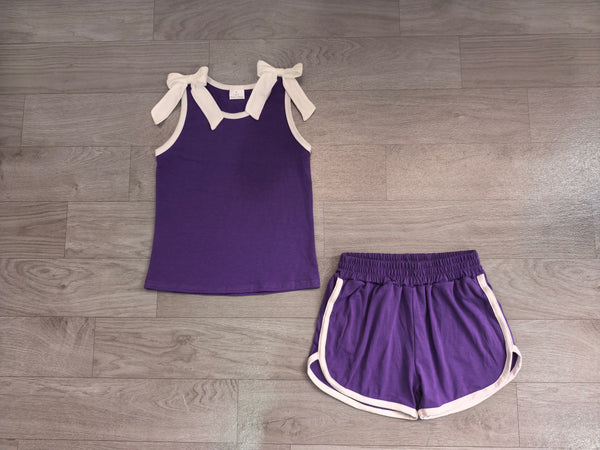 no MOQ GSSO3858 pre-order baby girl clothes blue print toddler girl summer outfit-REAL PIC 2026.8.12