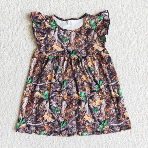 E12-3 kids clothes girls camo flutter sleeve pearl dress-promotion 2024.3.2 $5.5