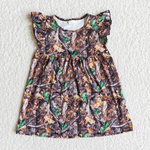 E12-3 kids clothes girls camo flutter sleeve pearl dress-promotion 2024.3.2 $5.5