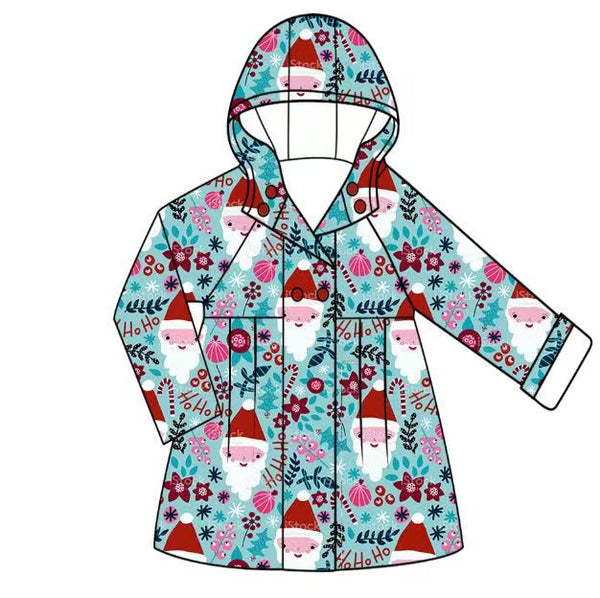 GT0026 girl christmas jackets santa claus coats