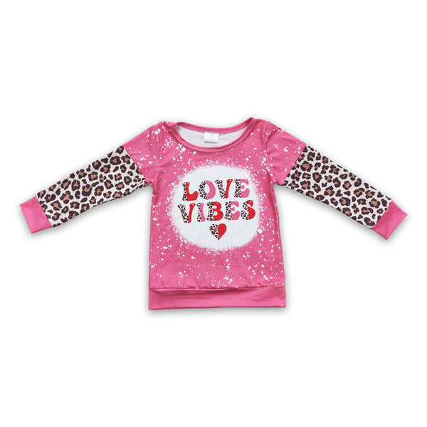 GT0071 baby girl clothes love vibes valentines day shirt