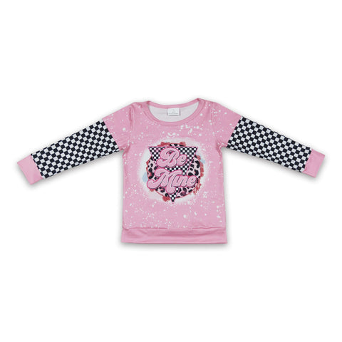 GT0086 baby girl clothes pink winter top