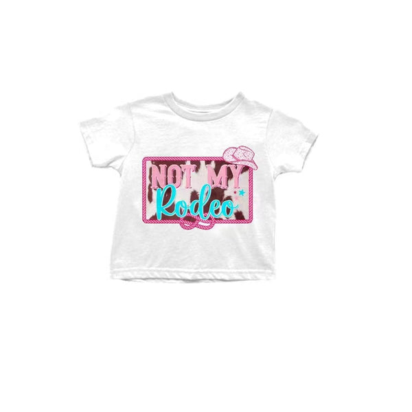 GT0139 kids clothes not my rodeo summer tshirt