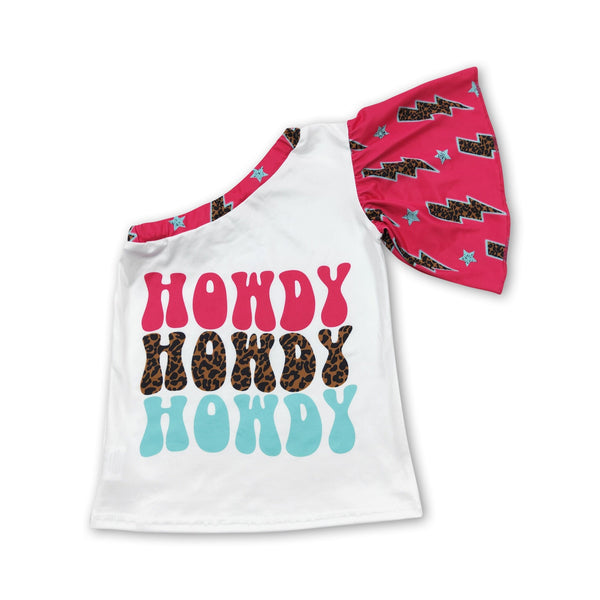 GT0165 baby girl clothes howdy summer tshirt