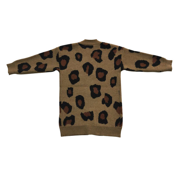 GT0189 kids clothes girls leopard winter sweater coat