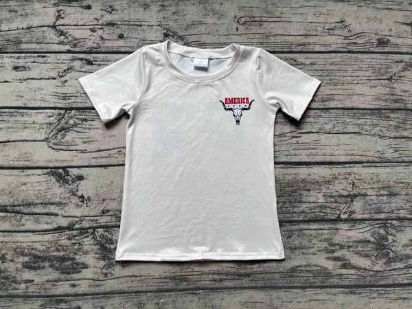 GT0465 pre-order  baby girl clothes american cowboy girl summer top ¡ꡧprint¡ê?