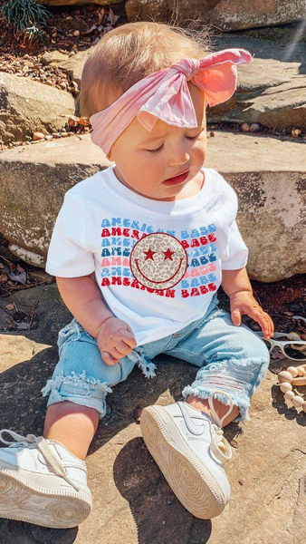 GT0502 RTS baby girl clothes American babe girl summer tshirt ¡ꡧprint¡ê?