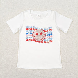 GT0502 RTS baby girl clothes American babe girl summer tshirt ¡ꡧprint¡ê?