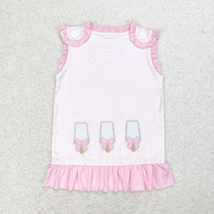 GT0534 RTS baby girl clothes popsicle floral baby girl summer top embroidery