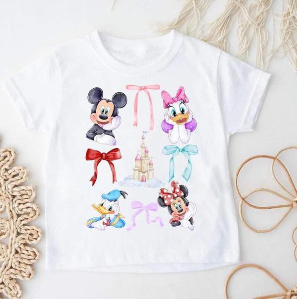GT0570 RTS baby girl clothes cartoon mouse girl summer tshirt