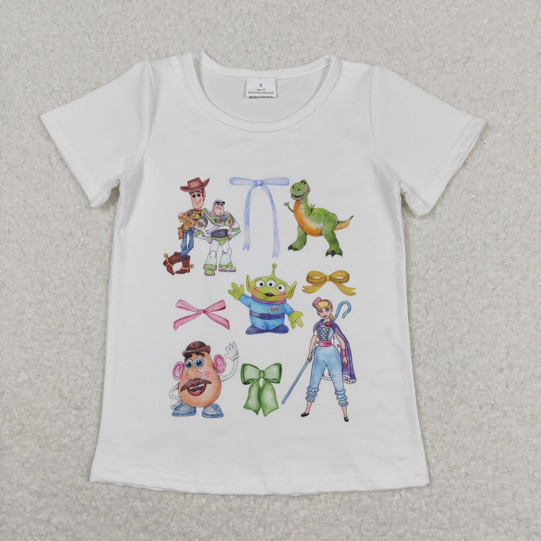 GT0571 RTS baby girl clothes cartoon girl summer tshirt ¡ꡧprint¡ê?