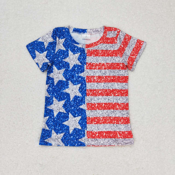 GSD1263 RTS baby girl clothes 4th of July patriotic toddler girl summer outfit