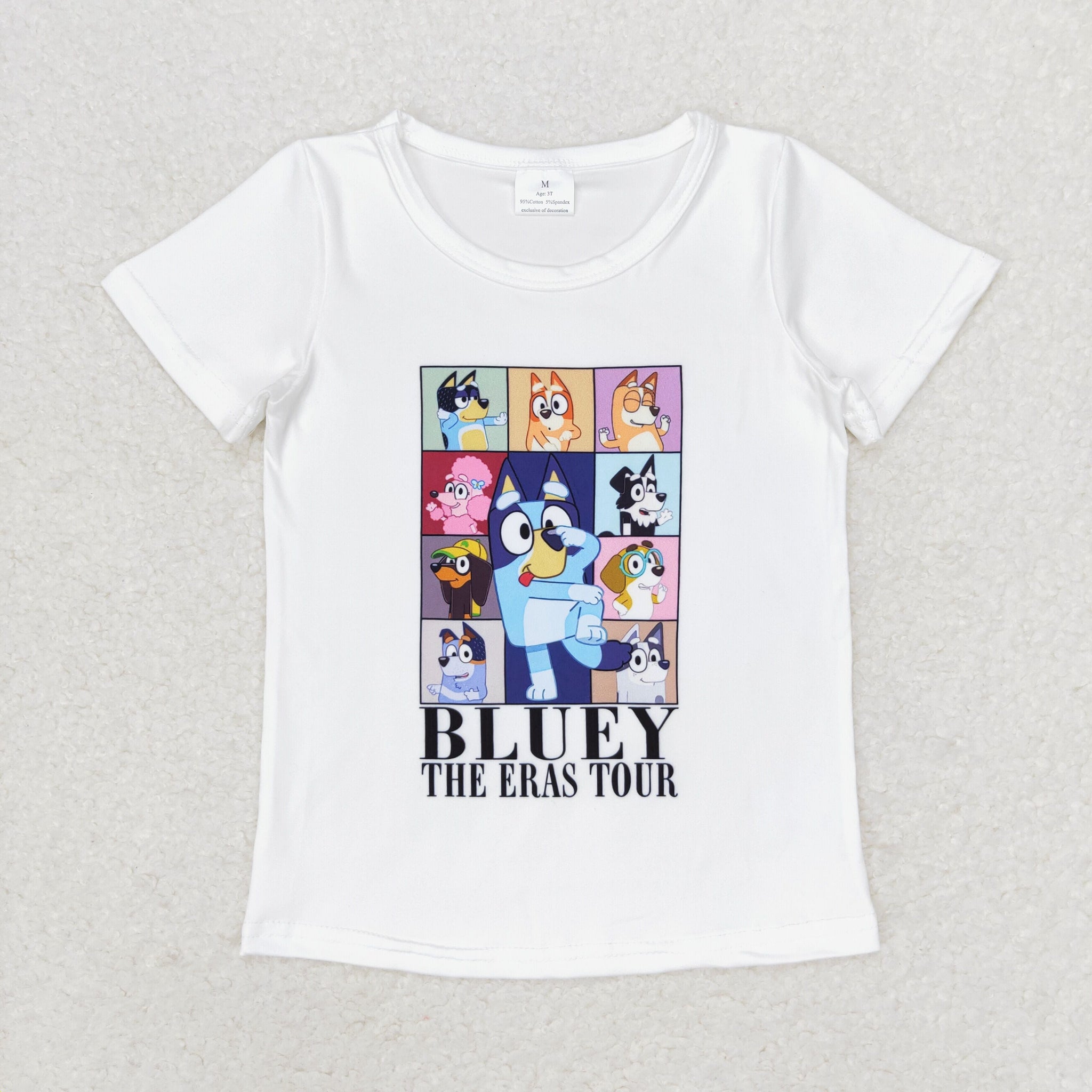 GT0595 RTS baby girl clothes cartoon dog girl summer tshirt