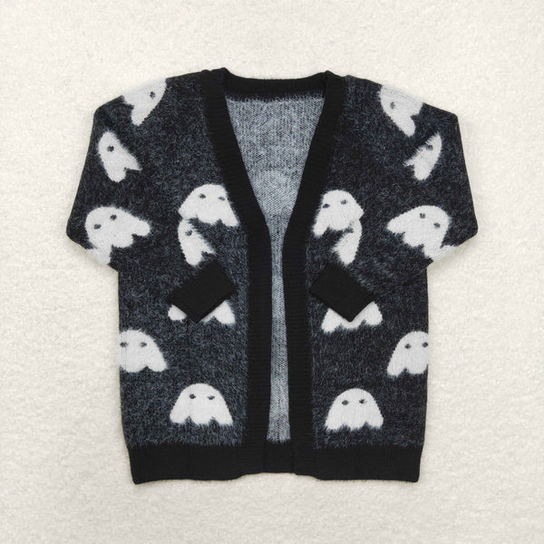 GT0649 RTS 6-12M to 8-9T  toddler girl clothes ghost girl halloween winter top cardigan sweater halloween clothes