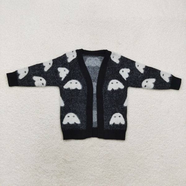 GT0649 RTS 6-12M to 8-9T  toddler girl clothes ghost girl halloween winter top cardigan sweater halloween clothes