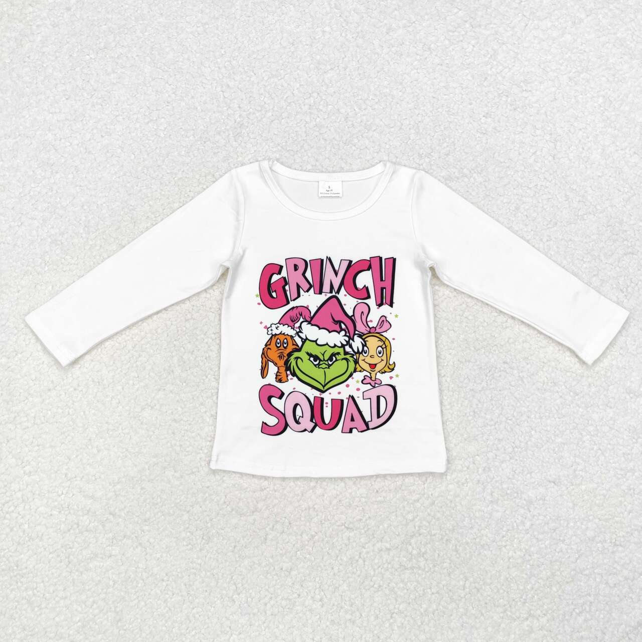 GT0757 RTS toddler girl clothes cartoon girl christmas top shirt