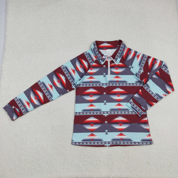 GT0877 RTS adult clothes western clothes adult women winter pullover shirt-milk silk