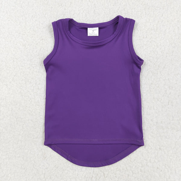 SS0602 RTS girl clothes purple girl summer yoga clothes atheletic clothes